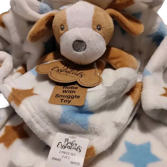 Baby‎ Essentials 2 Piece Set Bath Robe & Snuggle Toy Lovey. Robe 0-9 Months. NWT - Picture 4 of 9